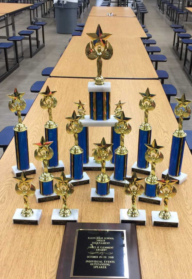 Debate+students+bring+back+more+hardware+from+their+recent+big+win+at+the+Klein+Tournament.