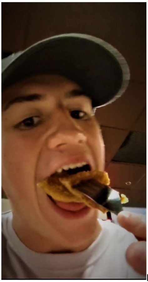 Being put to the test Jake Curl takes a daring bite of Denny’s pumpkin pecan pancakes not aware of the rough journey his taste buds were going to take. WIth much enthusiasm he ventured to sit at every restaurant and see what fall food was to be offered.