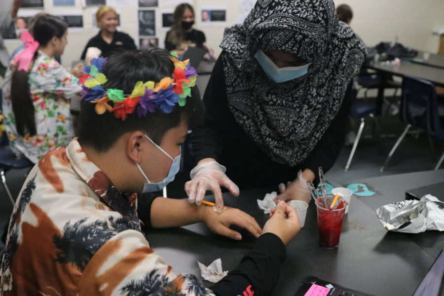 In Medical Terminology, junior Isidore Espina makes fake wounds called moulage. In this class, students not only learn vocabulary for the medical field as the course name implies, they also complete hands-on projects to better understand the systems of the body they are learning about in class.
