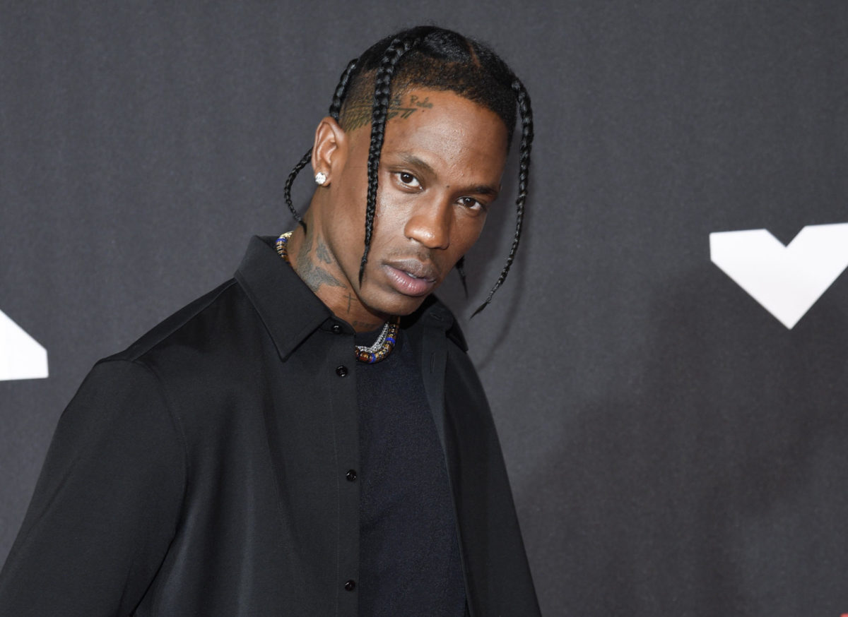Travis Scott arrives at the MTV Video Music Awards at Barclays Center on  Sept. 12, 2021, in New York. Scott released his first album in five years on Friday, the 19 track “Utopia. (Photo by Evan Agostini/Invision/AP, File)