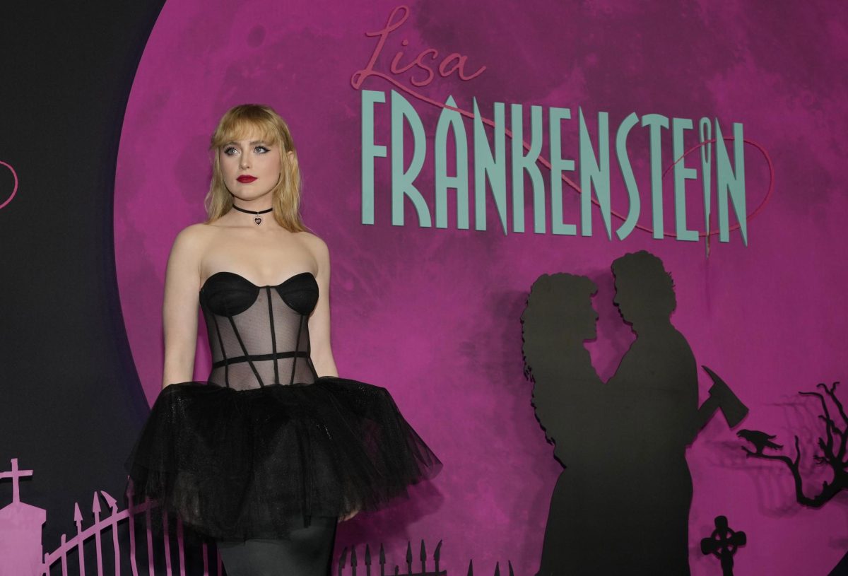 Kathryn Newton, a cast member in Lisa Frankenstein, poses at the premiere of the film, Monday, Feb. 5, 2024, in Los Angeles.