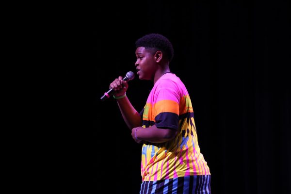 Singing at the Class of 2026 Talent Show finals, junior Brighton Grisby, performs “Control” by Zoe Wees, relating the lyrics to his lack of control at times with his mental health.