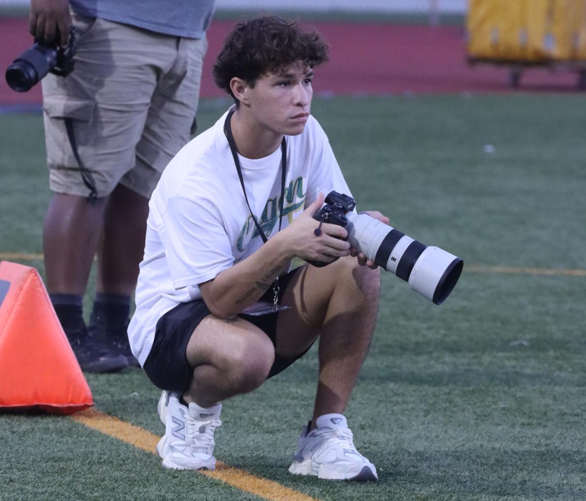  2025 graduate Zane Ray continues to shoot for the athletic department this year. He is able to help guide some of the inexperienced social media members as needed. 