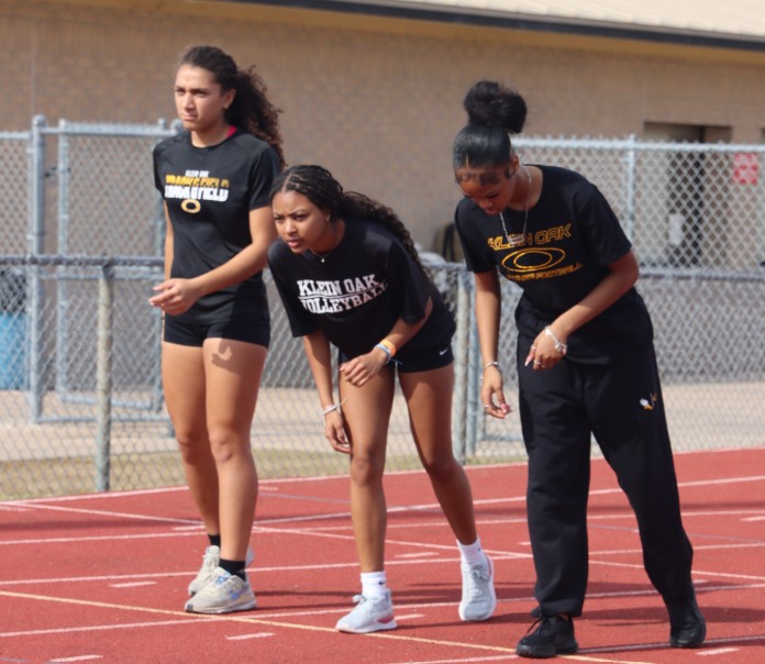 Girls track members practice during their athletics period. During this time, they warm up and prepare mentally. The next meet is Saturday, Feb. 7.