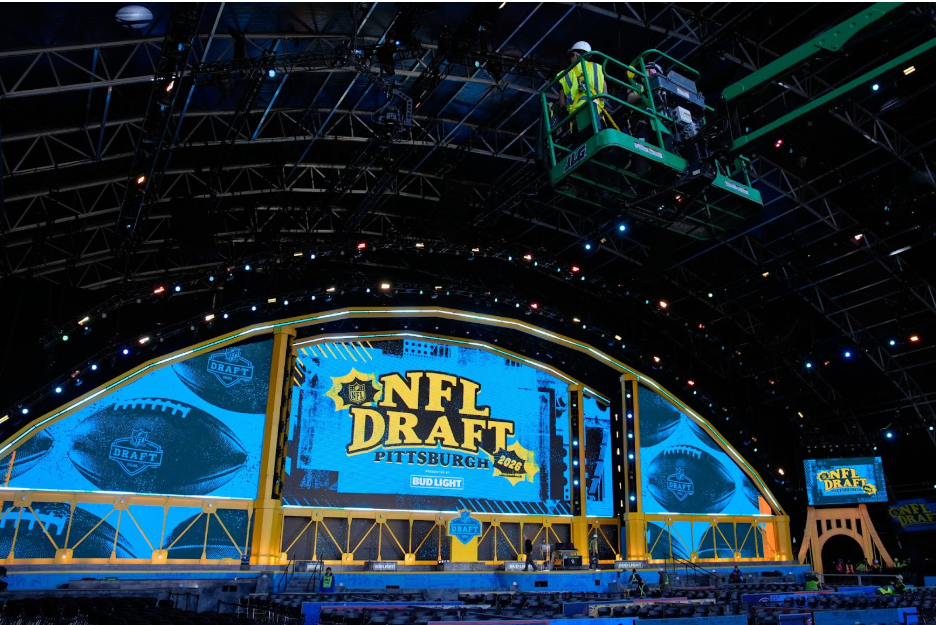 The stage is set in Pittsburgh for tonight's NFL draft. The three night event is a celebration of the country's top talent and changes lives forever.